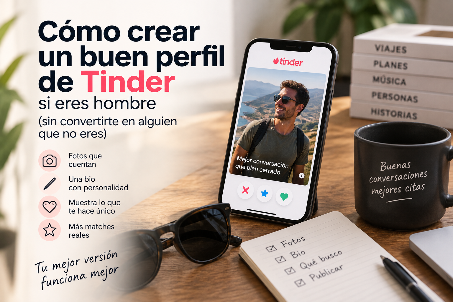 Cómo crear un buen perfil de Tinder si eres hombre