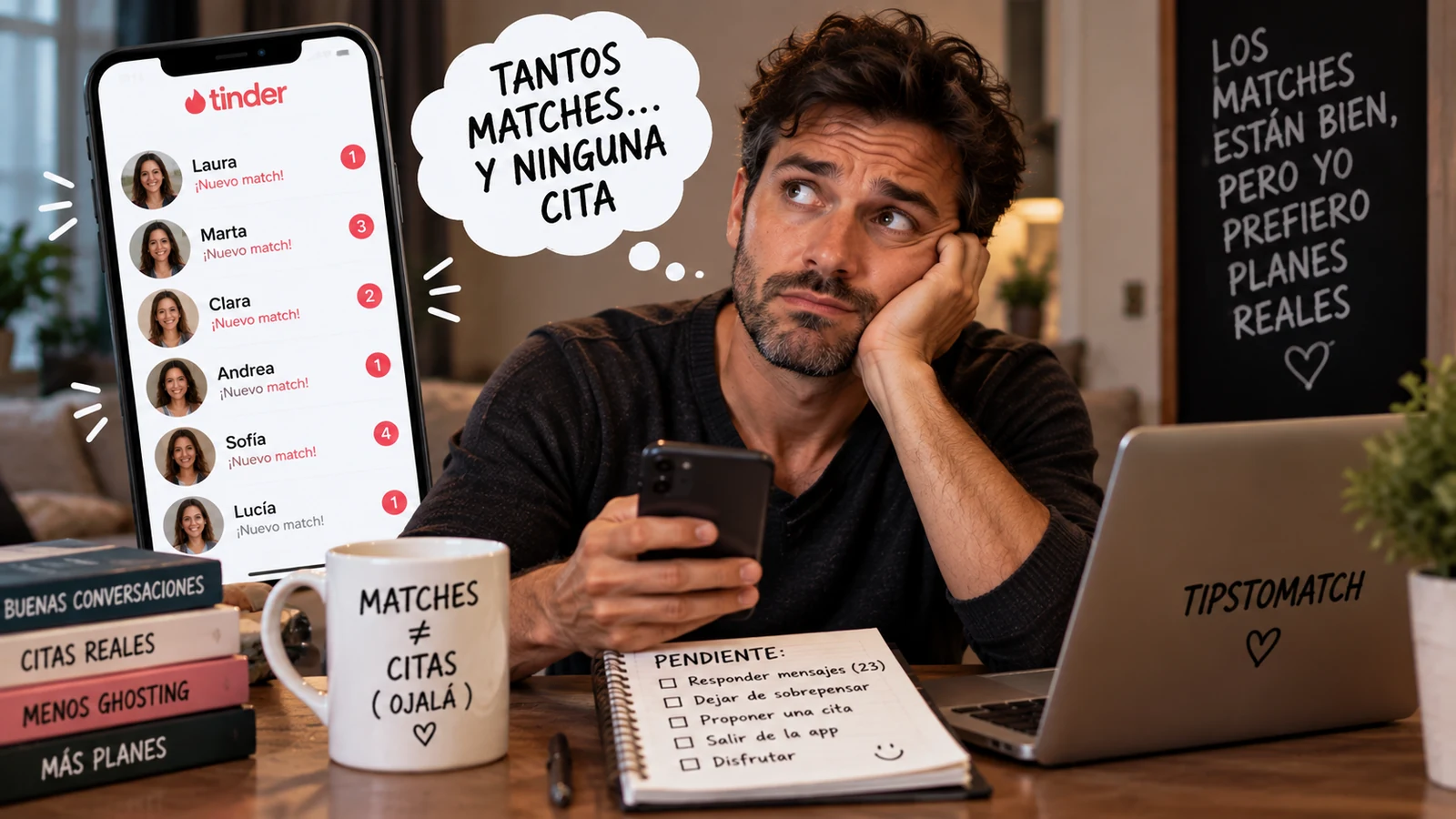 Muchos matches y pocas citas: el problema que nadie presume en Tinder