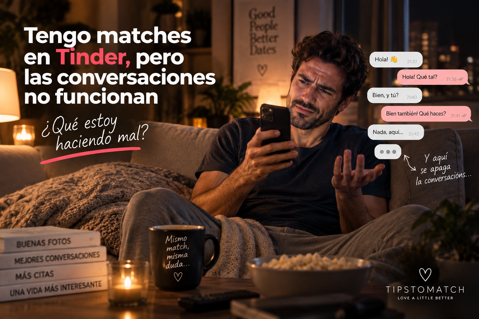 Tengo matches en Tinder, pero las conversaciones no funcionan: ¿qué estoy haciendo mal?
