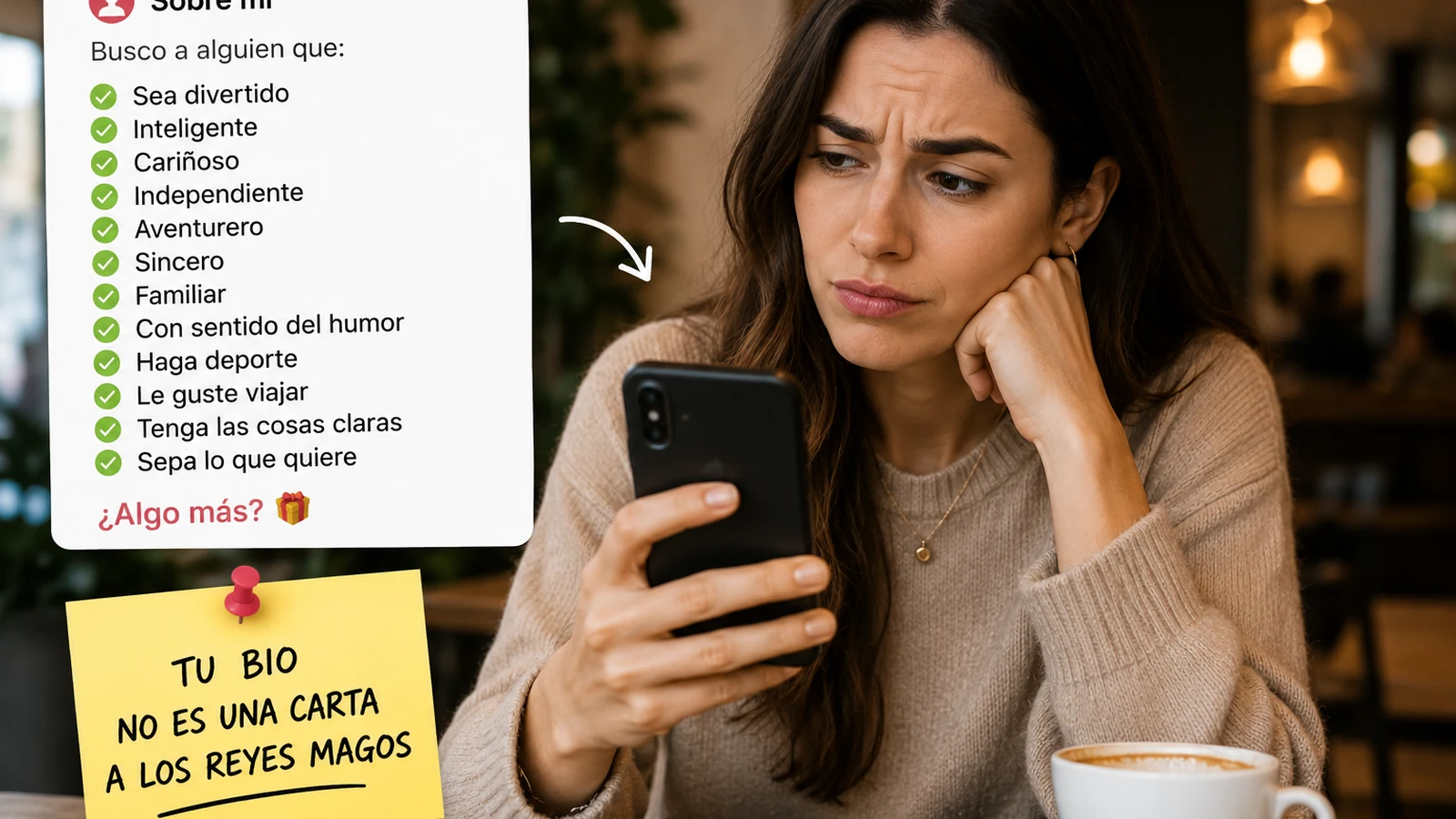 Tu bio de Tinder no es una carta a los Reyes Magos